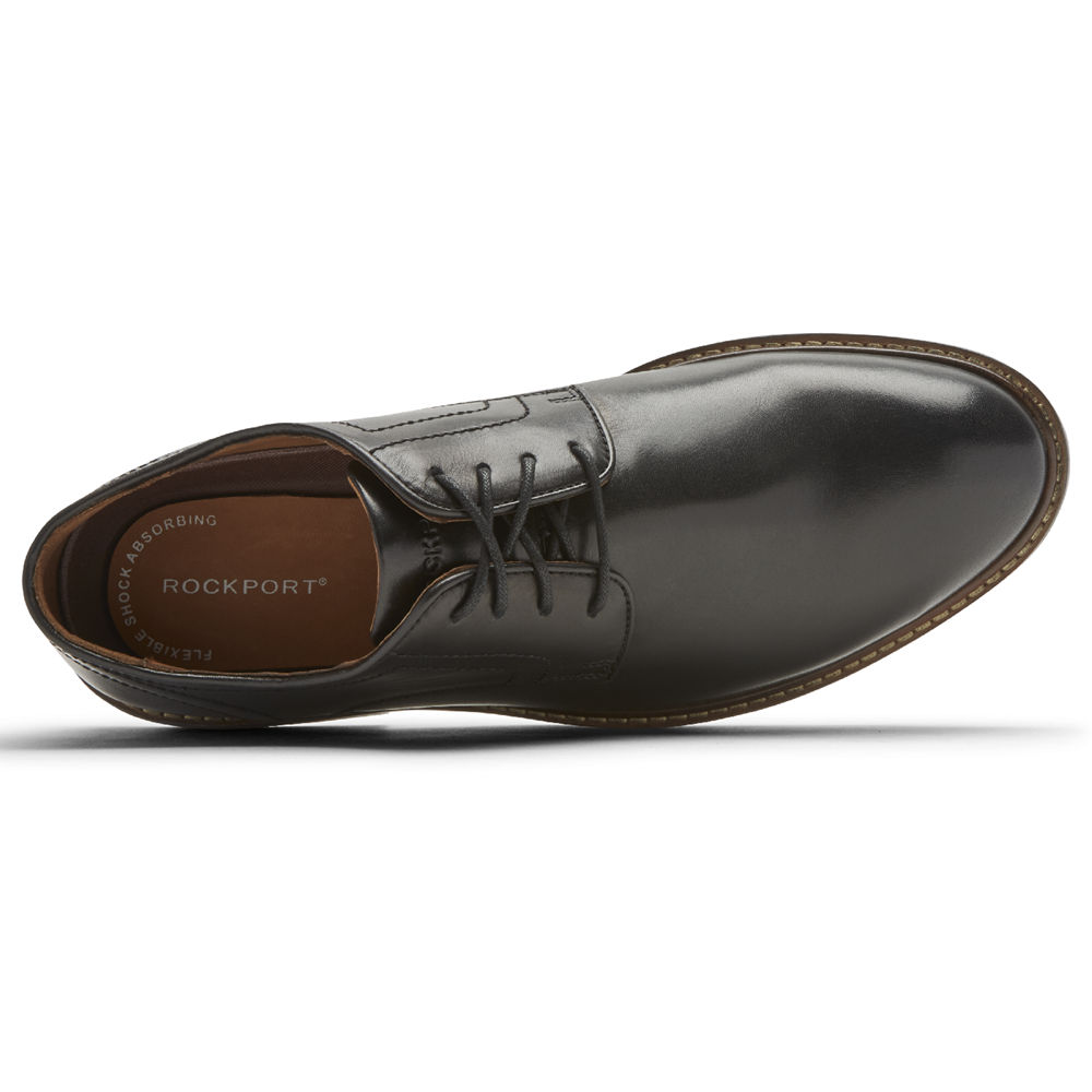 Oxfords Rockport Homem Pretas - Kenton Plain Toe - 03257VTJC